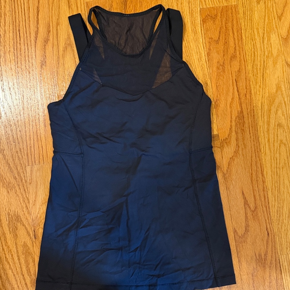 Black Mesh Tank Top Lululemon size 6